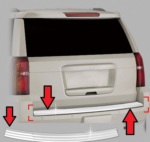 FITS CHEVY TAHOE 20152016 ABS CHROME REAR BUMPER TRIM GUARD COVER 1PC